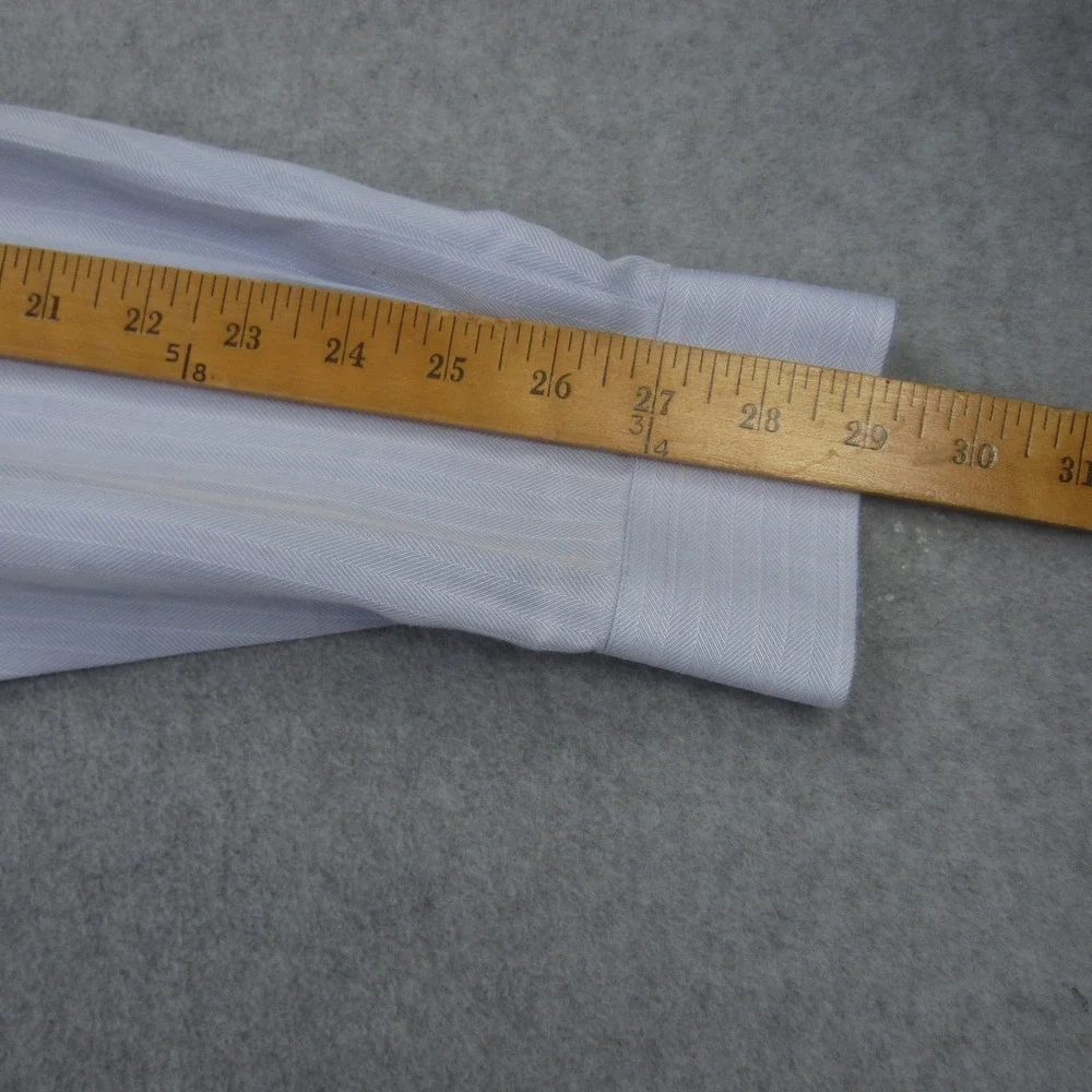 VALENTINO CHRISTY Paris Dress Shirt Mens 100 US Large Blue Button‎ Up LS - Picture 13 of 16